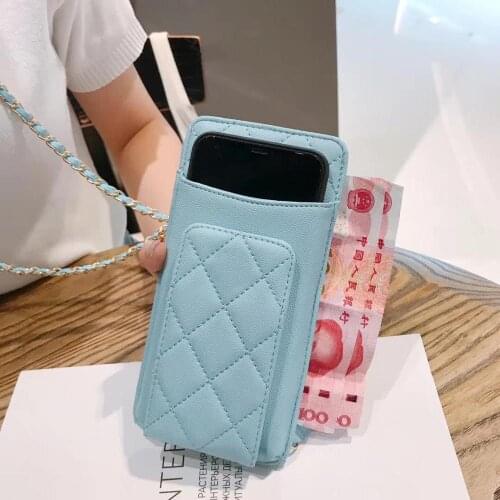 Universal Luxury CC Gold Logo Handbag Caviar PU Leather Phone Bag Designer Card wallet Purse Women Crossbody Cellphone Pouch