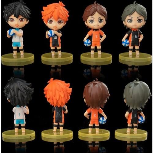 Japan Anime 4pcs/set Haikyuu!! Shoyo Hinata Tobio Kageyama sugawara koushi PVC Action Figure Figurine Toy Model New No Box