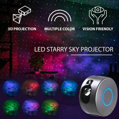 Starry Light LED Galaxy Projector Lamp Sky LED Night Light Colorful Star Lamp Nightlight Projection Lamp Creativity Decoration