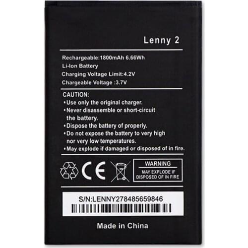 1800mAh Replacement Lenny 2 Battery For Wiko LENNY2 Batterie Bateria Batterij Cell Phone Batteries