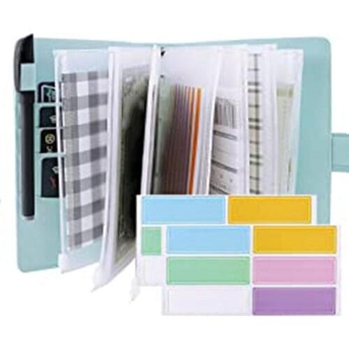 A6 Binder and 12 Transparent Envelopes System Budget Planning Notepad Binder Budget Money Envelope Cash Envelope