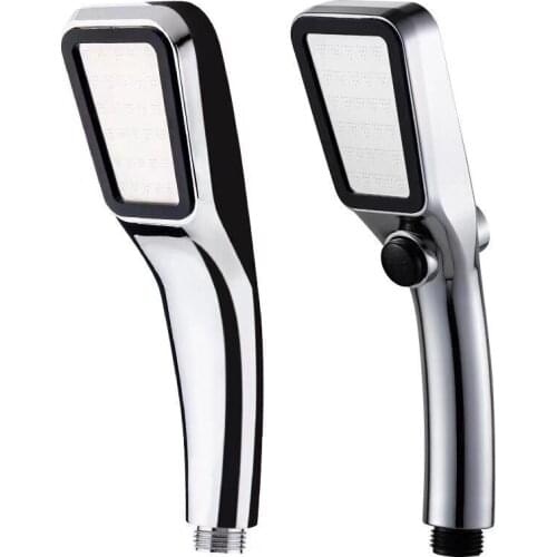 Bathroom Accessories High Pressure Square Shower Head Bath Water Saving One Key Stop Adjustable Rain Shower Head Spray Nozzle