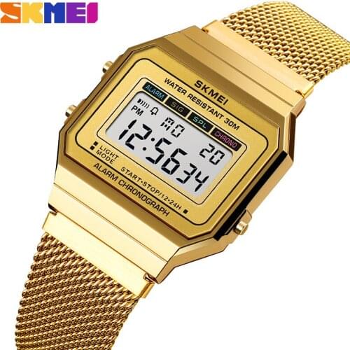 Reloj Deportivo Digital Men Watches Men Waterproof Sport Watch SKMEI Stainless Steel Wristwatch Relojes Deportivos Zegarek