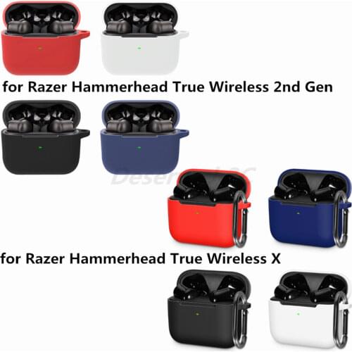 Case Compatible with Razer-Hammerhead True Wireless X Earphone Bluetooth Headset Silicone Impact-resistant Cover Case