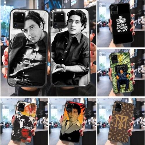 Tony Montana Scarface Al Pacino Phone case For Samsung Galaxy Note 4 8 9 10 20 S8 S9 S10 S10E S20 Plus UITRA Ultra Frosted black