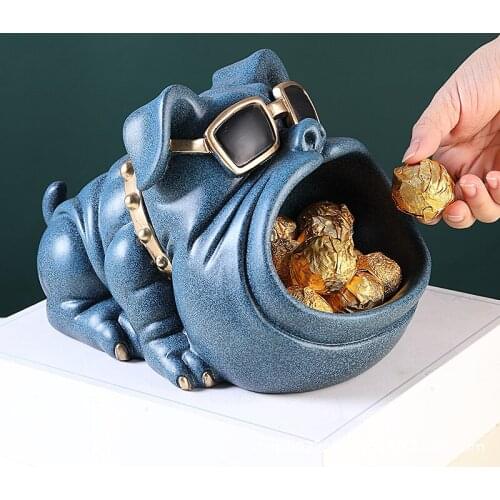 Home Room Decor,3D Figurine Miniature,Cool Dog Statue,Sculpture,Table Decoration,Desk Sundries Storage Box,Decorative Coin Bank