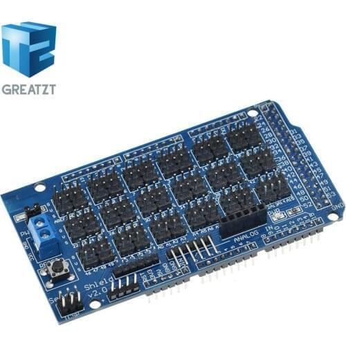 For Arduino MEGA Sensor Shield V1.0 V2.0 Dedicated Expansion Development Board MEGA 2560 Sup IIC Bluetooth SD Robot Parts DIY