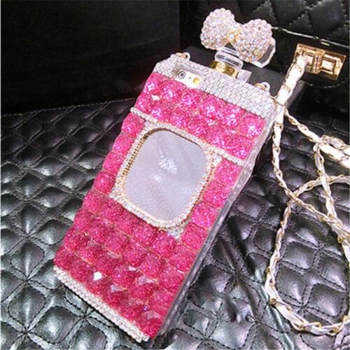 LaMaDiaa For iphone12 mini 11 Pro max 6 7 8 Plus X XR Xs Max Luxury Glitter Rhinestone Diamond Perfume Bottle Bling Crystal case