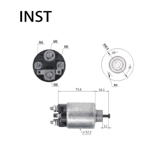 ELECTROMAGNETIC SWTICH SOLENOID FOR 12V 4.5KW 1114583 1860 10539323 1114583 1114595 STD2239UL STD2615AB STD8855AB STD9258