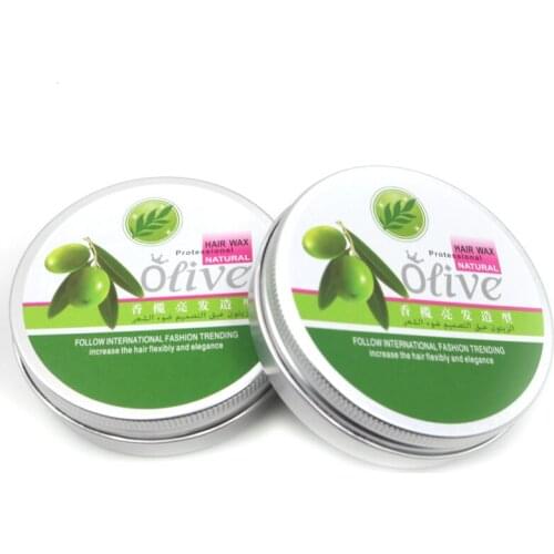 New Arrival Long-lasting Olive Edge Control Hair Oil Wax Cream Broken Hair Finishing Anti-Frizz Hair Fixative Gel 75g