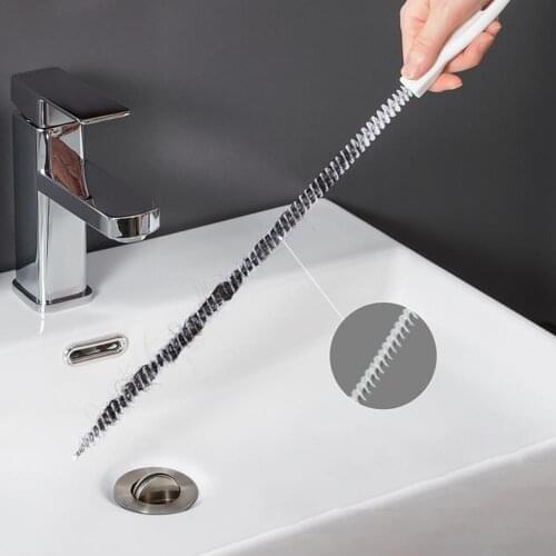 Drain Clog Removal Tool Spiral Bristles Drain Clogging Cleaning Kit Kitchen Pipe Dredge For Sinks Bathtubs Floor Drains Sewer