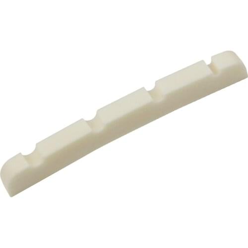 42mm Beige Slotted Curved Buffalo Bone Nut For Fender 4 String Bass Guitars