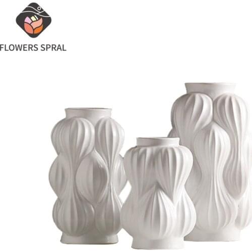 Nordic Home Ceramic Vase Decoration Crafts Dried Flower Flower Arrangement Vase Desktop Vase Room Decoration Vase Christmas Gift