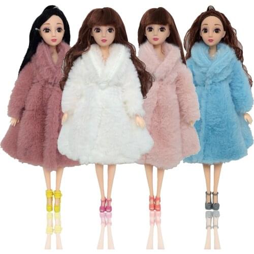 Fashion BJD Dolls Plush Coat Doll Clothes Changeable Dress Up 11 Inch 30cm bjd Clothes Suit Short Skirt DIY Toys for Girls Gift