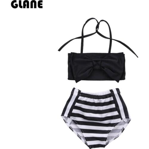 Toddler Kids Girl Tankini Bikini Set 2018 Summer New Bowknot Swimwear Swimsuit Bathing Suit Beachwear