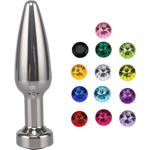 Metal Anal Beads Crystal Jewelry Butt Plug Stimulator Dildo Sex Toys Stainless Steel Anal Plug Adult Sex Toys for Women Man Gay