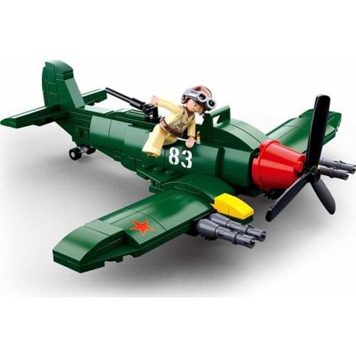 World War II Russia ILYUSHIN 2 Attack Aircraft Fighter Military Building Blocks Set WW2 Plane Bricks Classic Model Kit Kids Toys