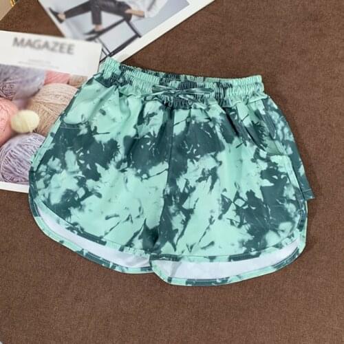 2021 New Short Femme Korean Style Summer Pants Fitness Shorts Running Shorts Dyeing Printing Short M-XL