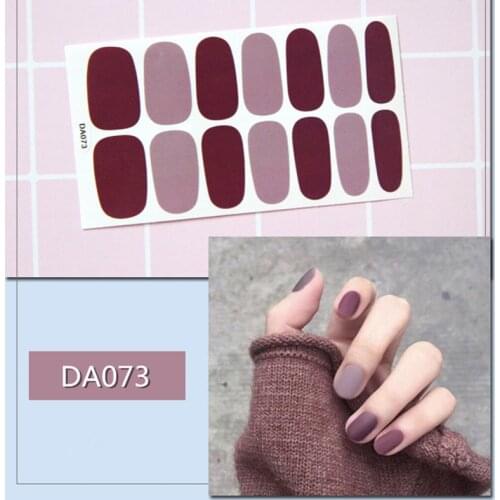 Pure Color DIY Nail Wraps Full Cover Nails Sticker Art Decorations Manicure Adhesive Polish Nails Solid Color Valentine Gift
