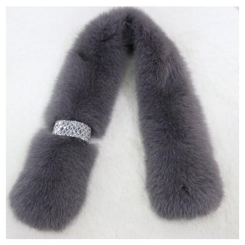 2020 new colorful Real Fox Fur Scarf 95x15cm Women fashionable Winter Fluffy Natural Genuine Fur Scarfs Shawls Luxury warmstars