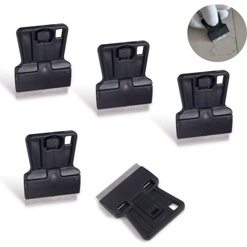 FOSHIO 5pcs Car Window Tint Ceramic Glass Oven Razor Scraper Vinyl Film Old Glue Remover House Car Stickers Cleaning Tool Knife