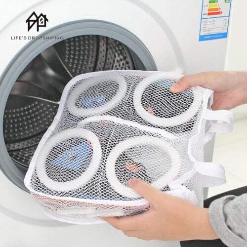 2 size Laundry Bag Shoes Organizer Bag For Shoe Mesh Laundry Shoes Bags Underwear Sock Bra Protective Net Mesh Cleaning Tools