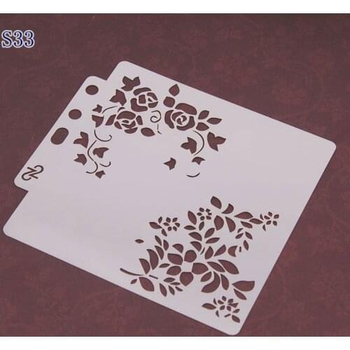 Flower Layering Stencils graffiti hand copied board hollowed out photo album graphic spray painting tool