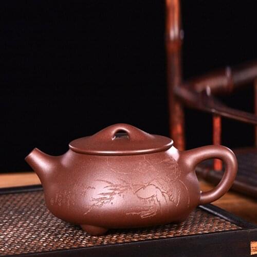 High end! Famous yixing purple sand stone gourd ladle teapot yixing purple clay teapot figure handmade tea tea products