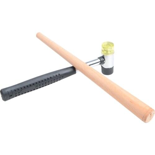 Jewelers Rubber Hammer Mallet with Wood Ring Mandrel Sizer Sizing Adjuster Repair Tools Jewelry Making Kit