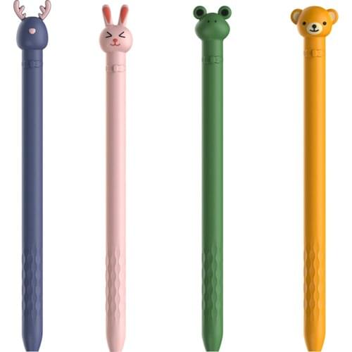 Cartoon Animals Protective Case Silicone Pencil Cover for Apple Pencil 1 Drop-proof Non-slip
