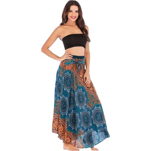 Saia Longa Skirts Womens 2020 Ankle-length Direct Selling Real Skirt Longa Women Free Shipping Print Beach Holiday