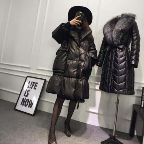 Womens Winter Down Jacket Korean 90% White Duck Down Jackets Real Sheepskin Coat Female Parkas Woman 2021 Abrigo Mujer Pph2758