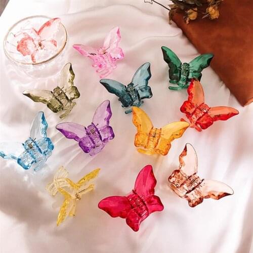 1pc Candy Colors Creative Women Ladies Butterfly Jaw Clip Butterfly Decor Hair Claw Clip Hair Jaw Barrette Hair Accessories