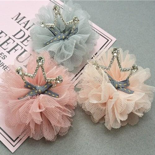 1pcs/set Fashion Crown Lace Flower Bowknot Hairpins Children Girls Hair Clips Decoration Handmade Barrettes Accessory Headwear