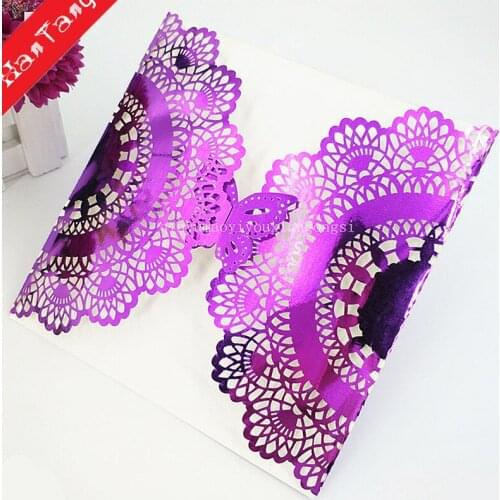 10Pcs Butterfly buckle Laser Cut Romantic Decorative Cards Wedding Party Invitation Card Wedding Invitations Party Supply 5Z