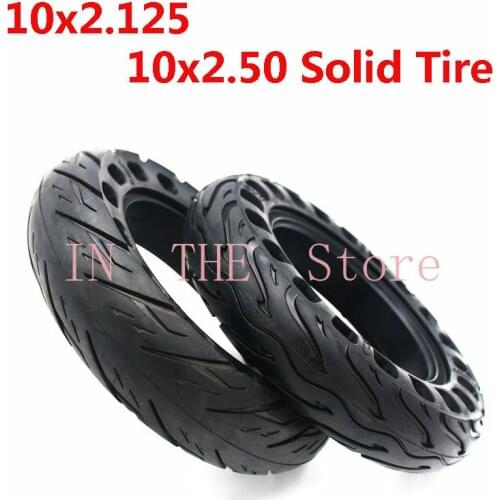 10x2.125/ 2.50 Solid Tire 10*2.125 Tubeless Tyre for Electric Scooter Balance Car 10 Inch Explosion-proof Solid Tire Accessories