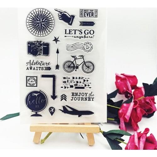 11*16CM Hot selling globe transparent clear stamp / silicone seal roller stamp DIY scrapbook album / card production