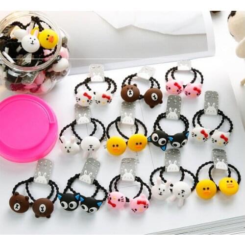 20set/lot 24pcs/set DIY Simple Multi Pumpkin Box Cartoon Rubber Bands Elasticity Hair Bands Styling Tools Accessories HA1632