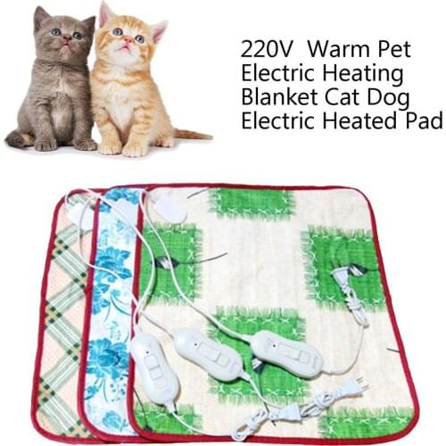 220V CN Plug Pet Electric Heating Blanket Cat Electric Heated Pad Anti-scratch Dog Heating Mat Sleeping Bed For Autumn Winter