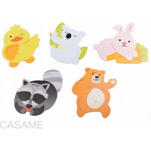 50Pcs Cute Animal Duck Bear Candy Lollipop Decoration Cards Wedding Kids Birthday Party Supplies Candy Gift Decor Children