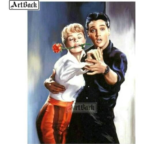 5d diy diamond painting couple elvis full square singer portrait diamond art 3d diamond mosaic embroidery crafts