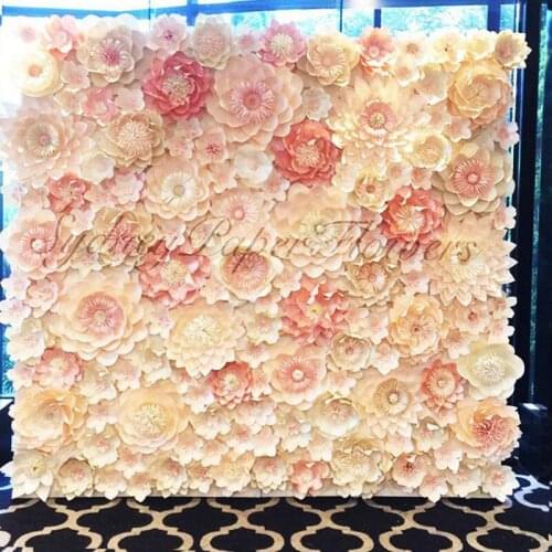 96pcs Mix Sizes & Styles Cardboard Giant Paper Flowers For Showcase Wedding Backdrops Props flores artificiais para decora o 6m2