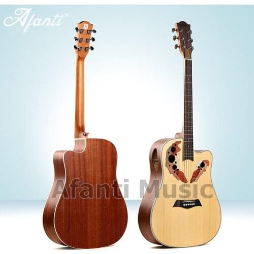 Afanti Music 41 inch Engelman top / Mahogany Back & Sides Acoustic guitar (WY-047)
