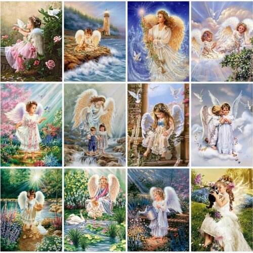 Angel Wing Diamond Embroidery Painting Children Girl Mosaic Rhinestone Sticker Wall Decor New Arrival Puzzle Picture Diamond Dot