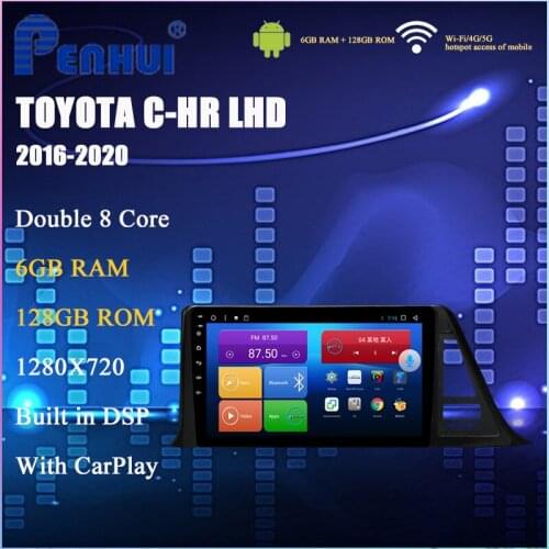 Android Car DVD For TOYOTA C-HR LHD (2016-2020) Car Radio Multimedia Video Player Navigation GPS Android 10.0 Double DIn