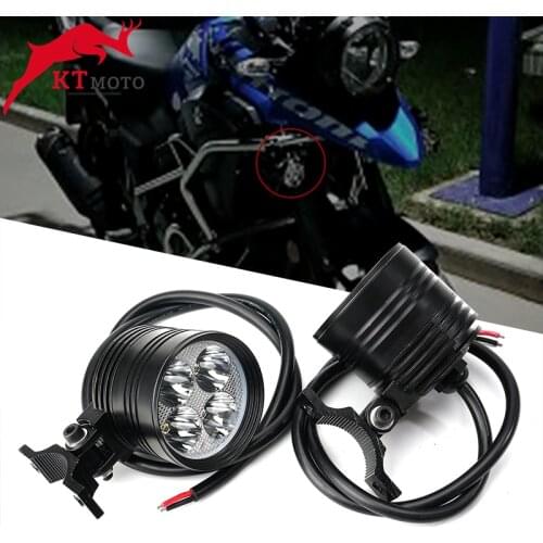 For SUZUKI V-Strom 650 1000 250 Vstrom DL250 DL650 DL1000 White Motorcycle headlights auxiliary lamp 12V LED spot head lights