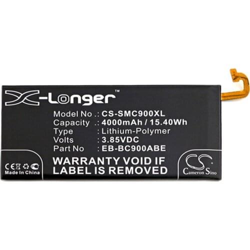 CameronSino for SAMSUNG Galaxy C9 Pro SM-C9000 SM-C9008 SM-C900F/DS SM-C900Y/DS EB-BC900ABE battery