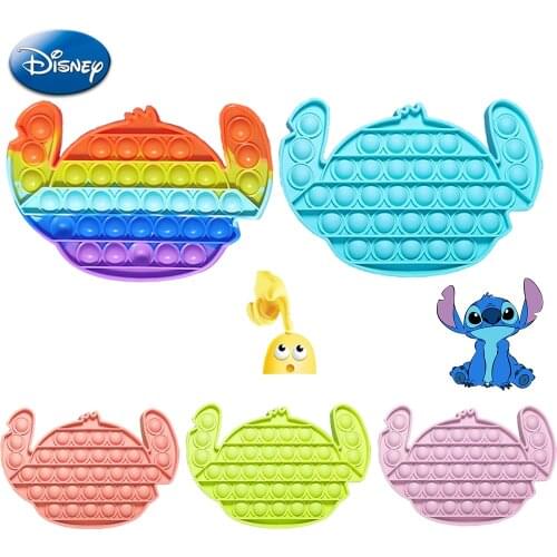 Disney Stitch Push Bubble Fidget Antistress Toys Adult Kids Funny Fidget Sensory Toy Autism Special Needs Stress Reliever Gift