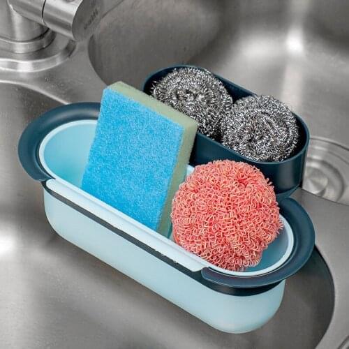 Miltifunctional Sink Hanging Drain Basket Sink Kitchen Waste Storage Basket Dishwashing Pool Shelf Hanging Bask Kitchen Gadget