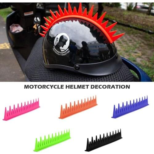 Motorcycle Dirtbike Rubber Helmet Mohawk Peel Stick Spikes Full Face Helmets Motorcycle Decoration Free Shipping